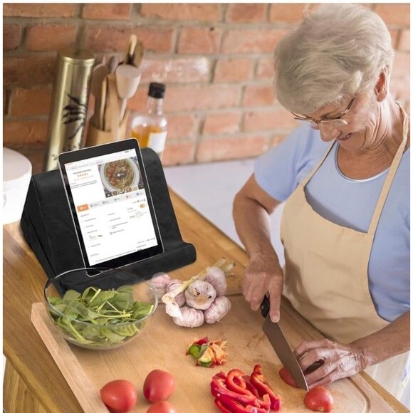 Pillow Pad Gray Deluxe Premium Multi-Angle Soft Tablet Stand NEW SEALED Mem Foam - Picture 5 of 12